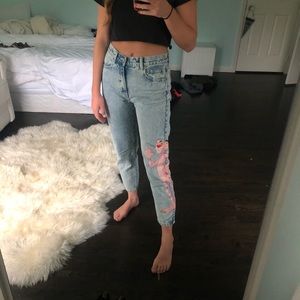 Pink panther mom jeans